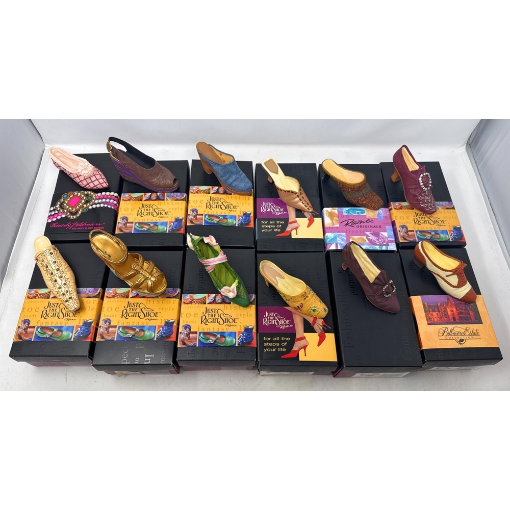 Lot of 12 Just the Right Shoe by Raine w/ Boxes & Most COAs
